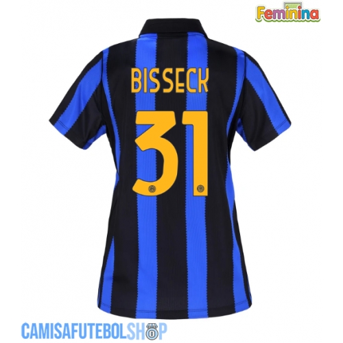 Camisa de time de futebol Inter Milan Yann Bisseck #31 Replicas 1º Equipamento Feminina 2026-27 Manga Curta